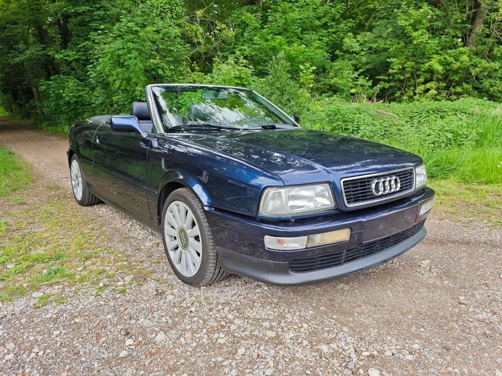 Audi 80 cabrio  2600 V6  1997, Zwart, Cabriolet, Blauw, Leder en Stof