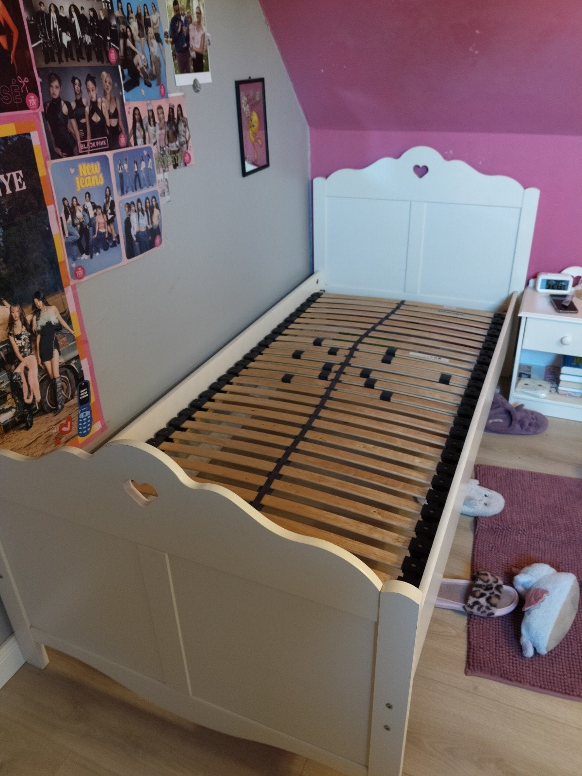 slaapkamer wit, Kinderen en Baby's, Ophalen, 85 tot 100 cm, Gebruikt, Lattenbodem