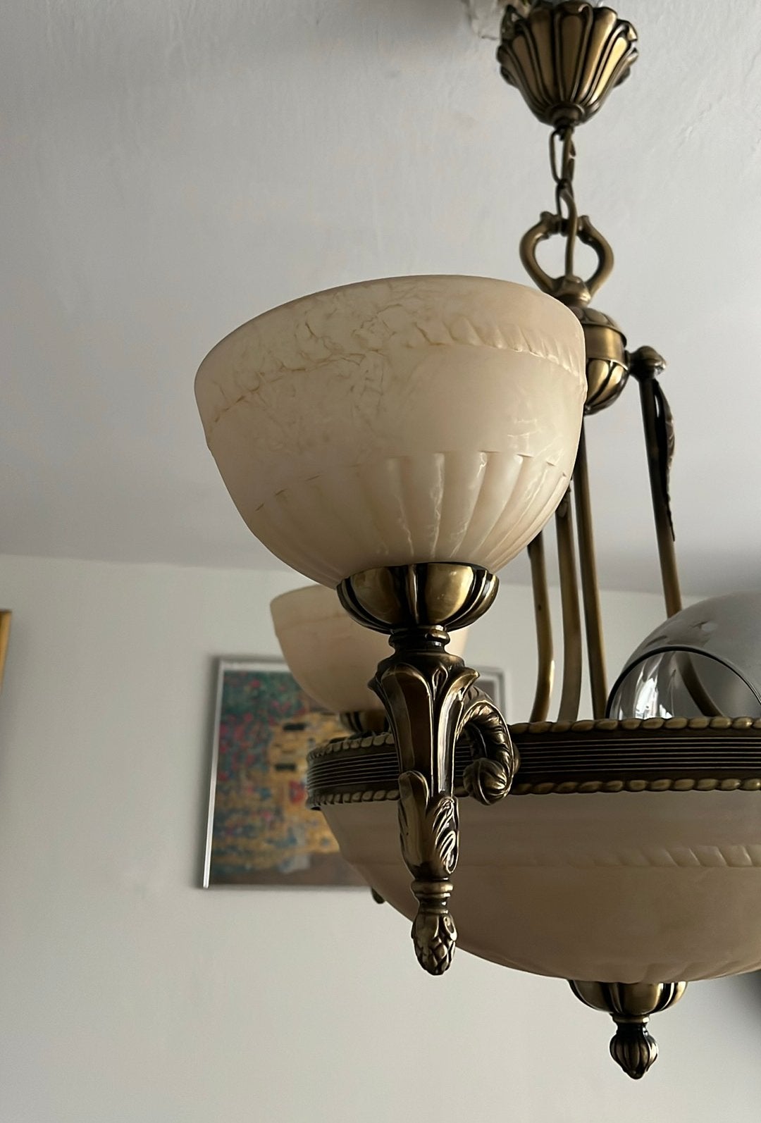 Vintage koperen kroonluchters, Huis en Inrichting, Lampen | Kroonluchters, Ophalen, Zo goed als nieuw