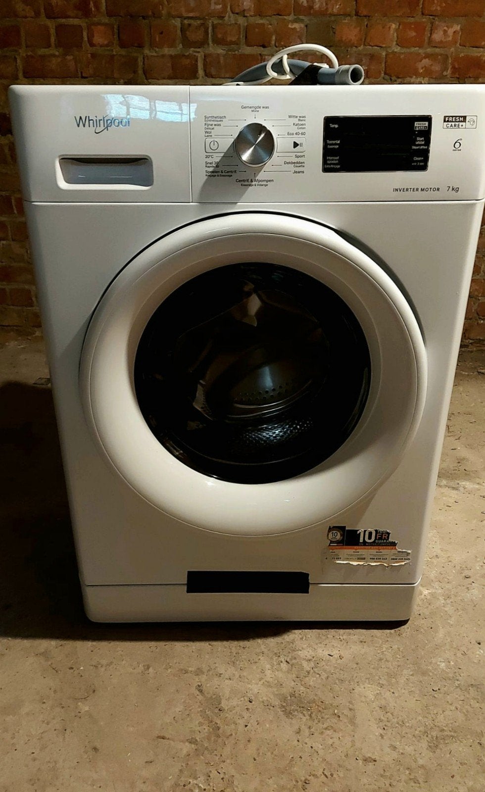 Machine a laver Whirlpool, peu utilisé, 6 à 8 kg, Enlèvement, 1200 à 1600 tours, Chargeur frontal