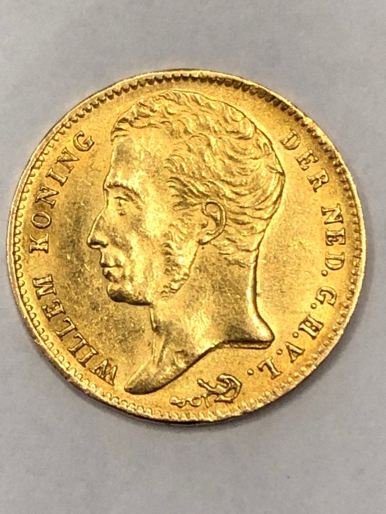 Munt goud Nederland 10 gulden Willem I  1828 Brussel mooi !!, Enlèvement ou Envoi, Monnaie en vrac, Roi Guillaume I, Or