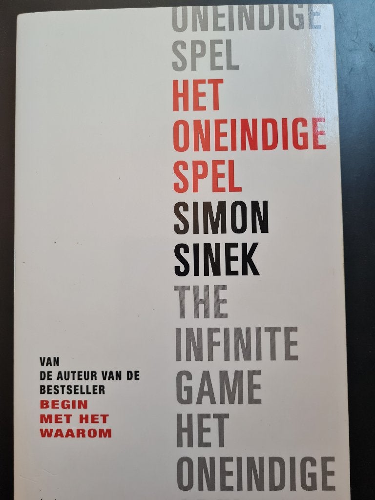 Het oneindige spel - Simon Sinek, Ophalen of Verzenden, Nieuw, Simon Sinek