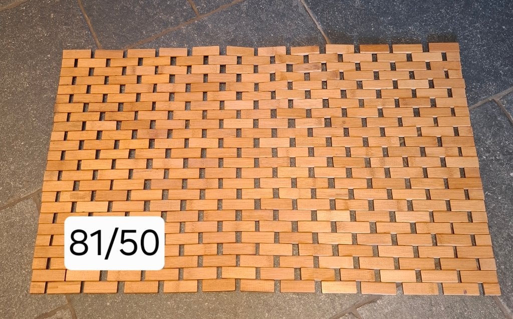 Bamboe mat beige, Huis en Inrichting, Ophalen, Zo goed als nieuw, Beige, Badmat