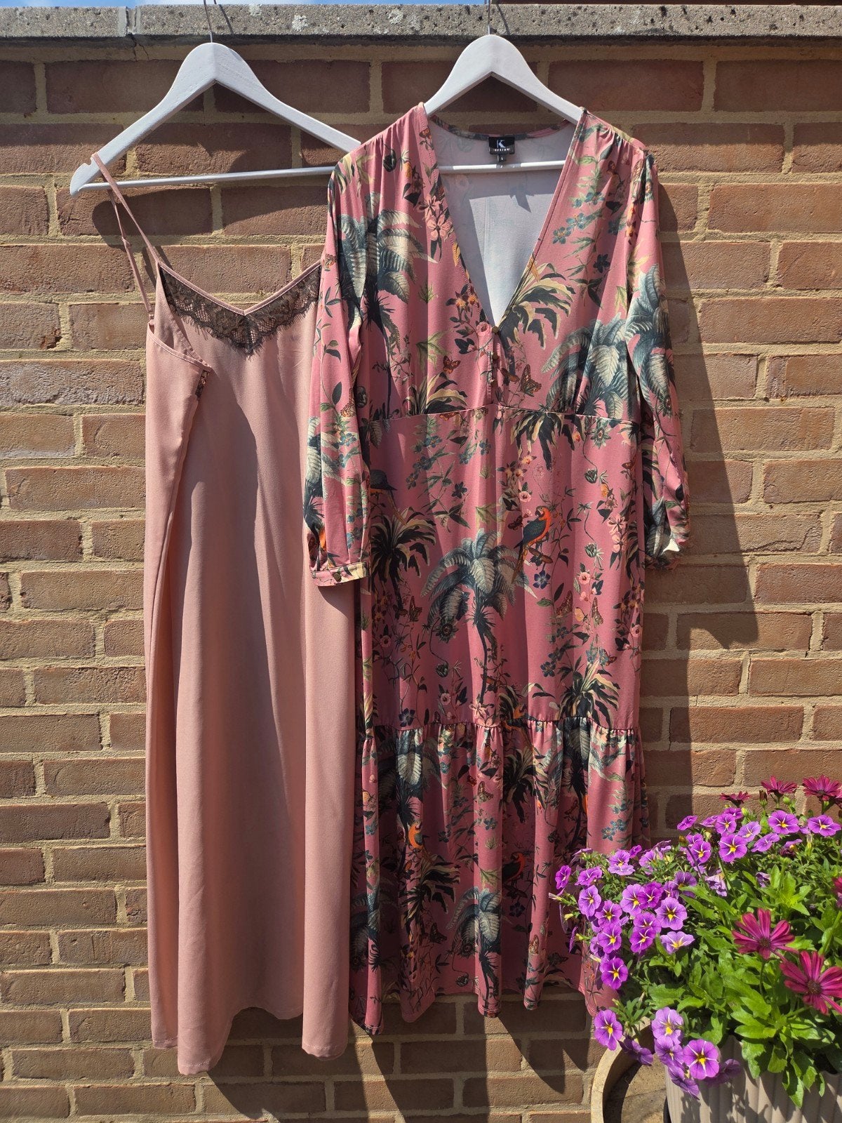 Mooie lang kleed én onderkleed k-design maat large, Kleding | Dames, K-design, Maat 42/44 (L), Nieuw, Ophalen of Verzenden