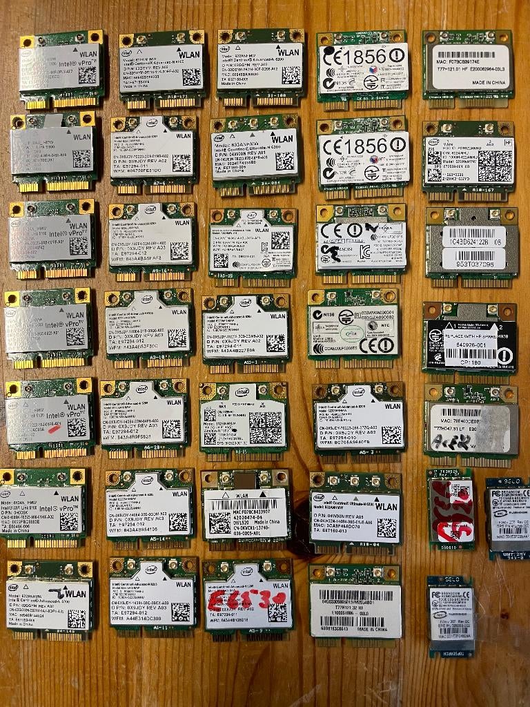 Lot WLAN en WPAN modulles voor laptops : 20 euro, Computers en Software, Geluidskaarten, Gebruikt, Ophalen of Verzenden