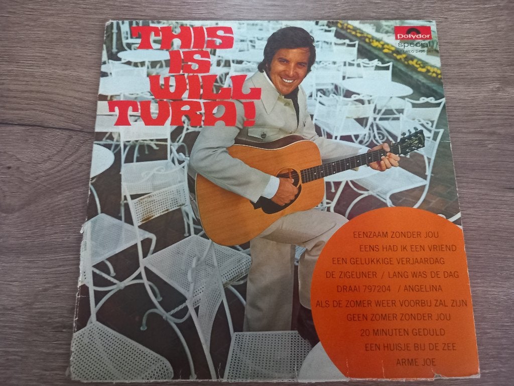 Vinyl LP This is Will Tura Schlager Levenslied Belpop, Ophalen of Verzenden, 12 inch, Levenslied of Smartlap