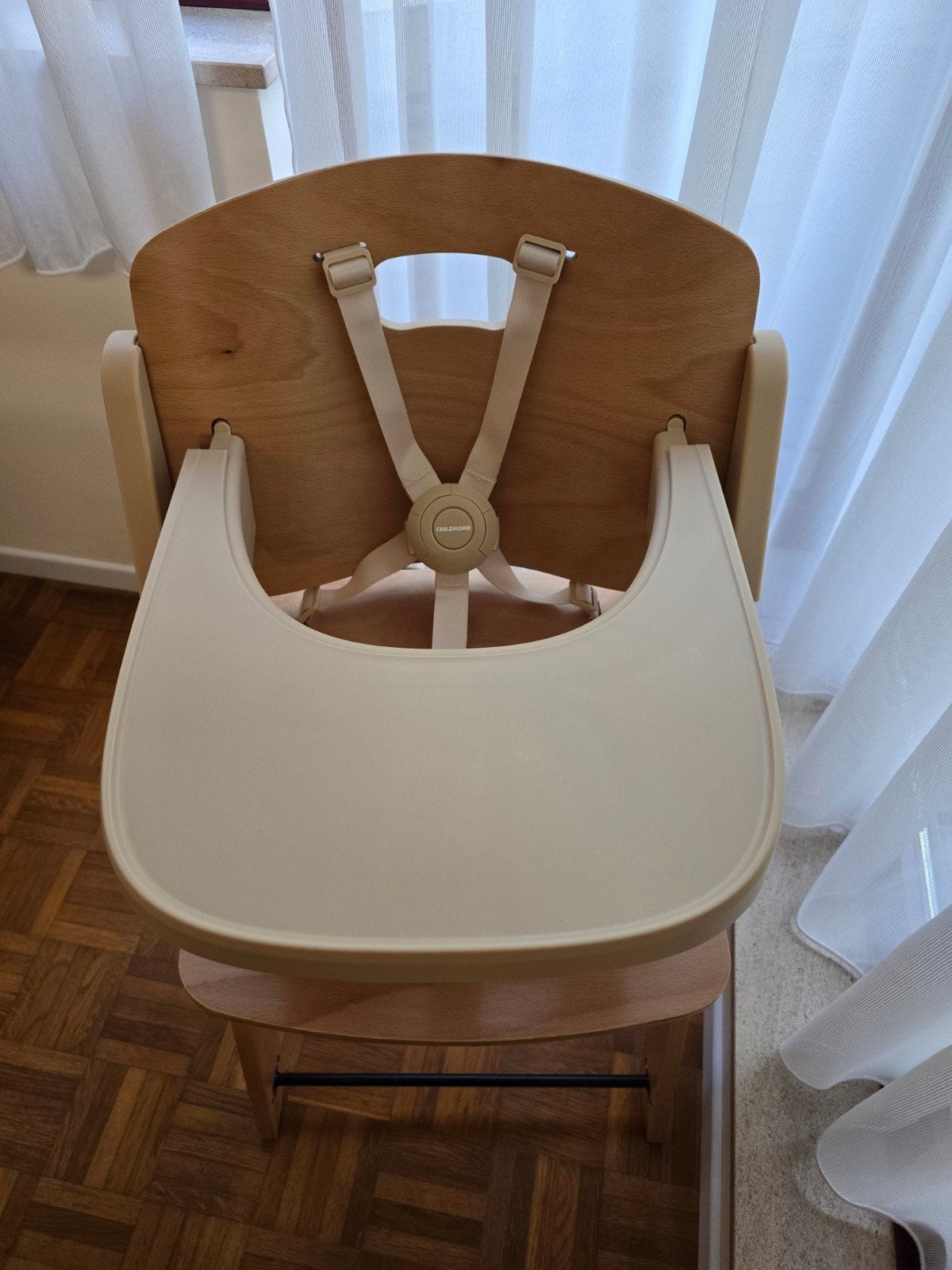 Childhome Evosit  meegroeistoel, nieuw, beuk, Kinderen en Baby's, Kinderstoelen, Ophalen, Nieuw, Meegroeistoel, Afneembaar eetblad