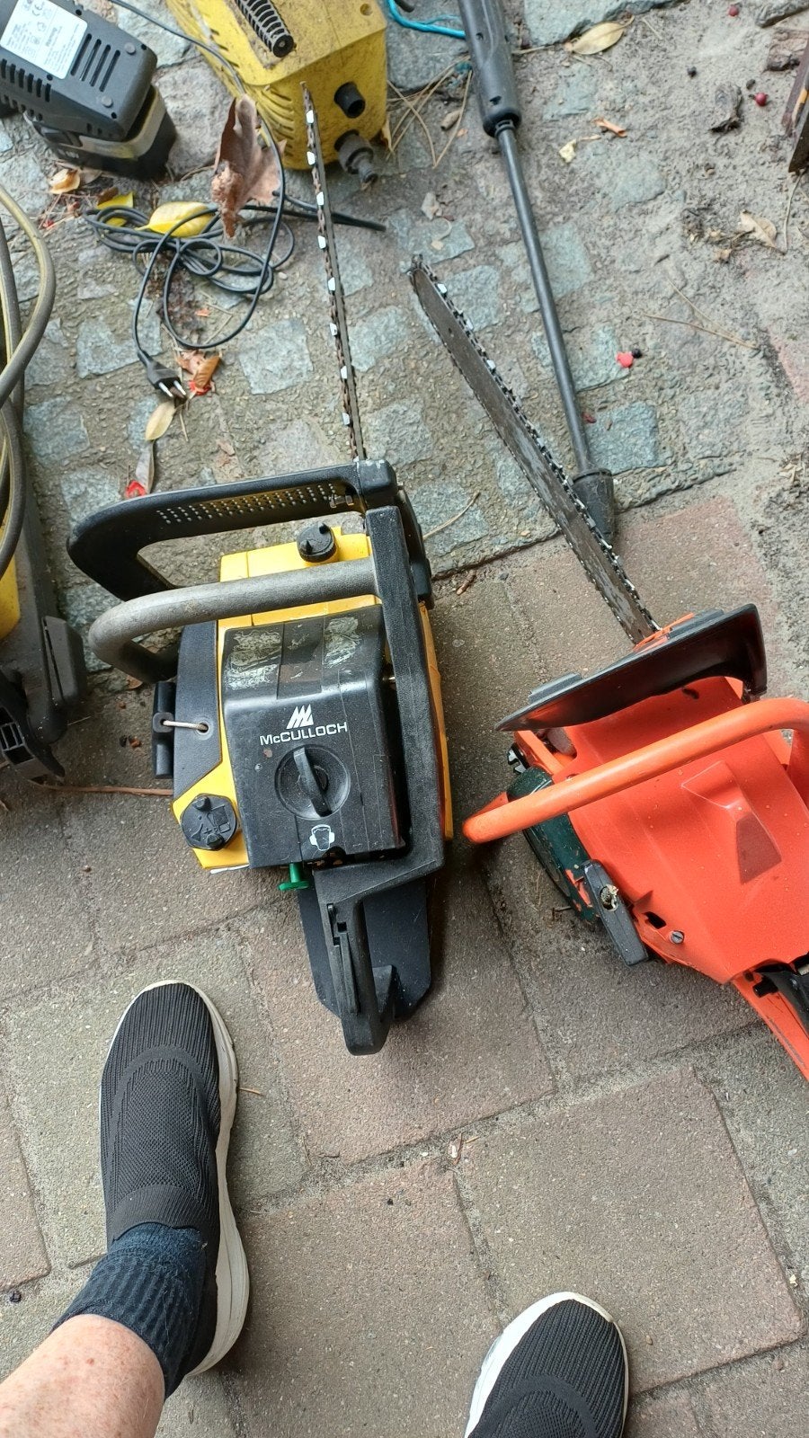 2 kett zagen en 2 hoge druk reiniger, Tuin en Terras, Ophalen, Gebruikt
