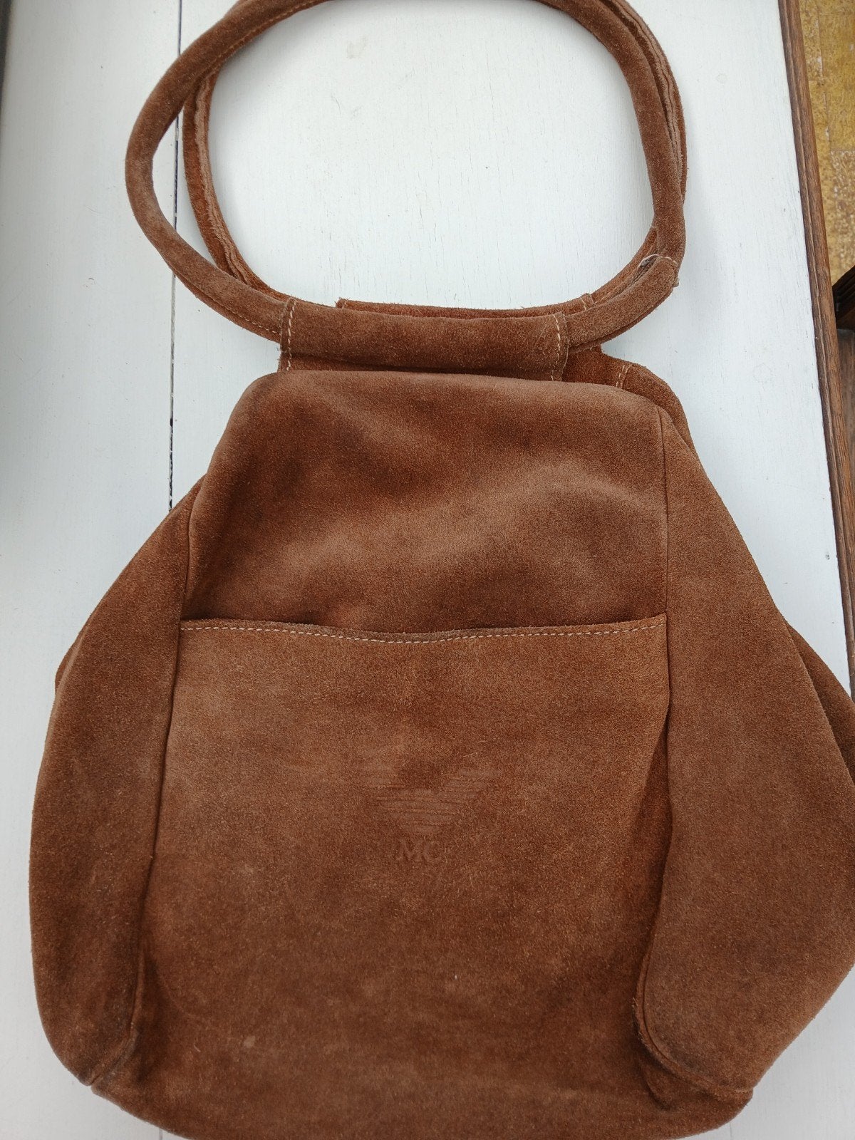Sac à bandoulière Emporio Armani, Envoi, Comme neuf, Brun, Cuir
