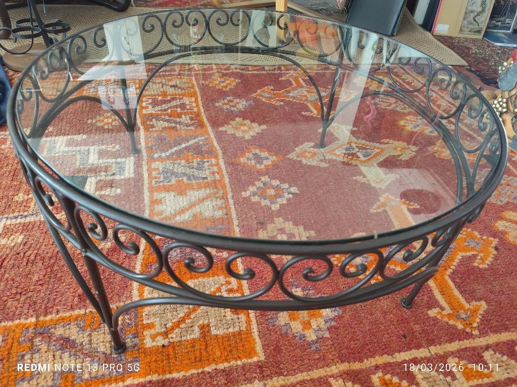 Table basse de salon, Maison & Meubles, Moins de 50 cm, Verre, Rond, 50 à 100 cm
