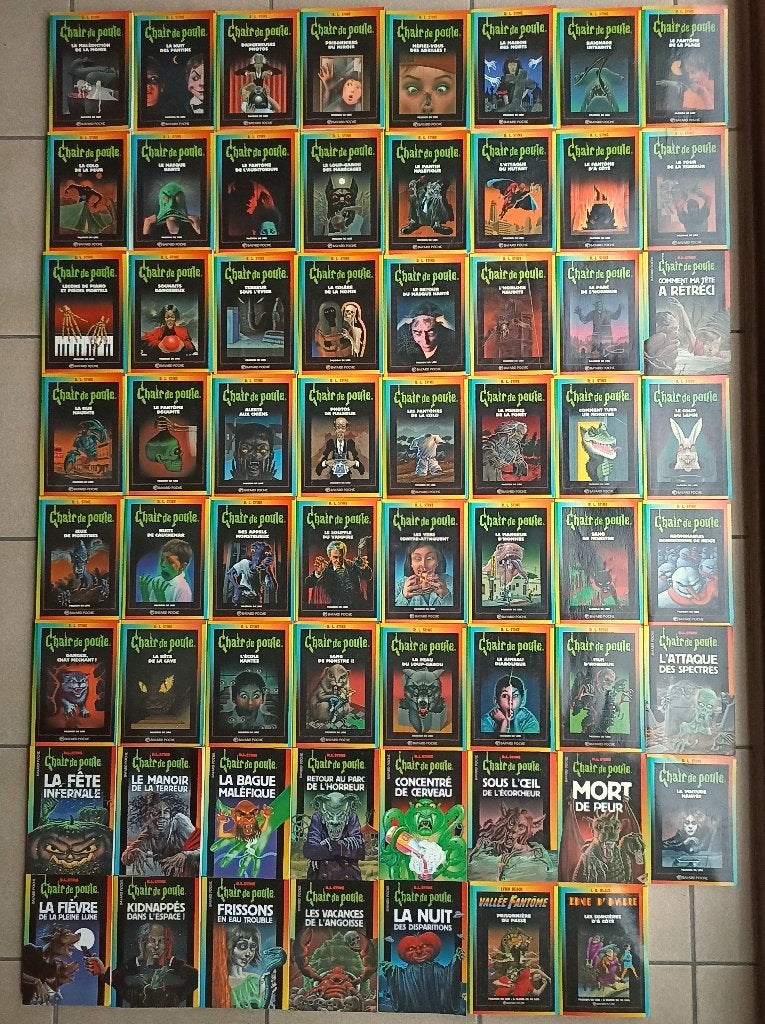 Lot de 63 livres Chair de poule, Livres, Enlèvement, Utilisé, Fiction