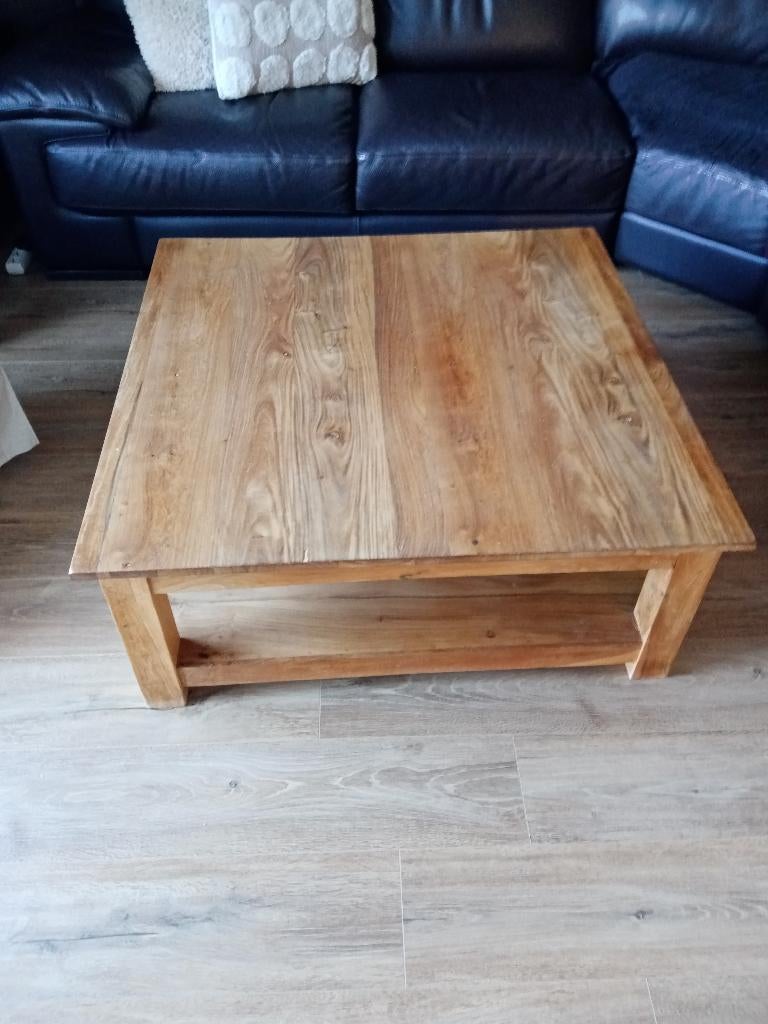 Table de salon en teck 1m/1m, Maison & Meubles, Teck, 100 à 150 cm, Moins de 50 cm, 100 à 150 cm