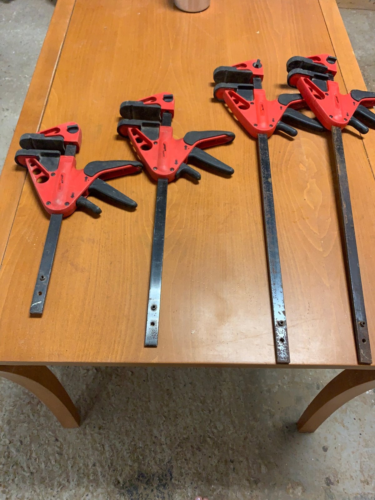 4 Wolfcraft snelspanklemmen, Doe-het-zelf en Bouw, Gereedschap | Handgereedschap, Ophalen, Gebruikt