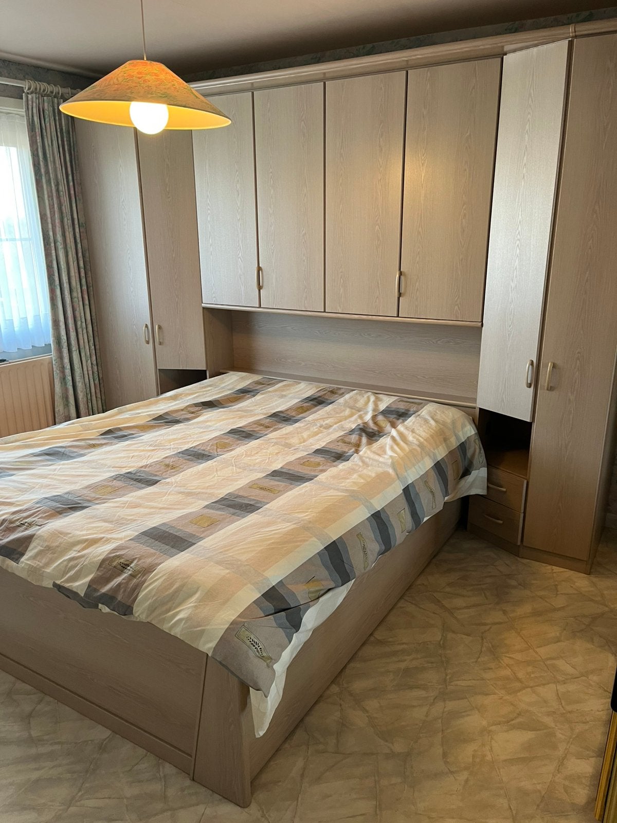 Volledige slaapkamer white wash kleur, Ophalen, Zo goed als nieuw, Tweepersoons, Modern