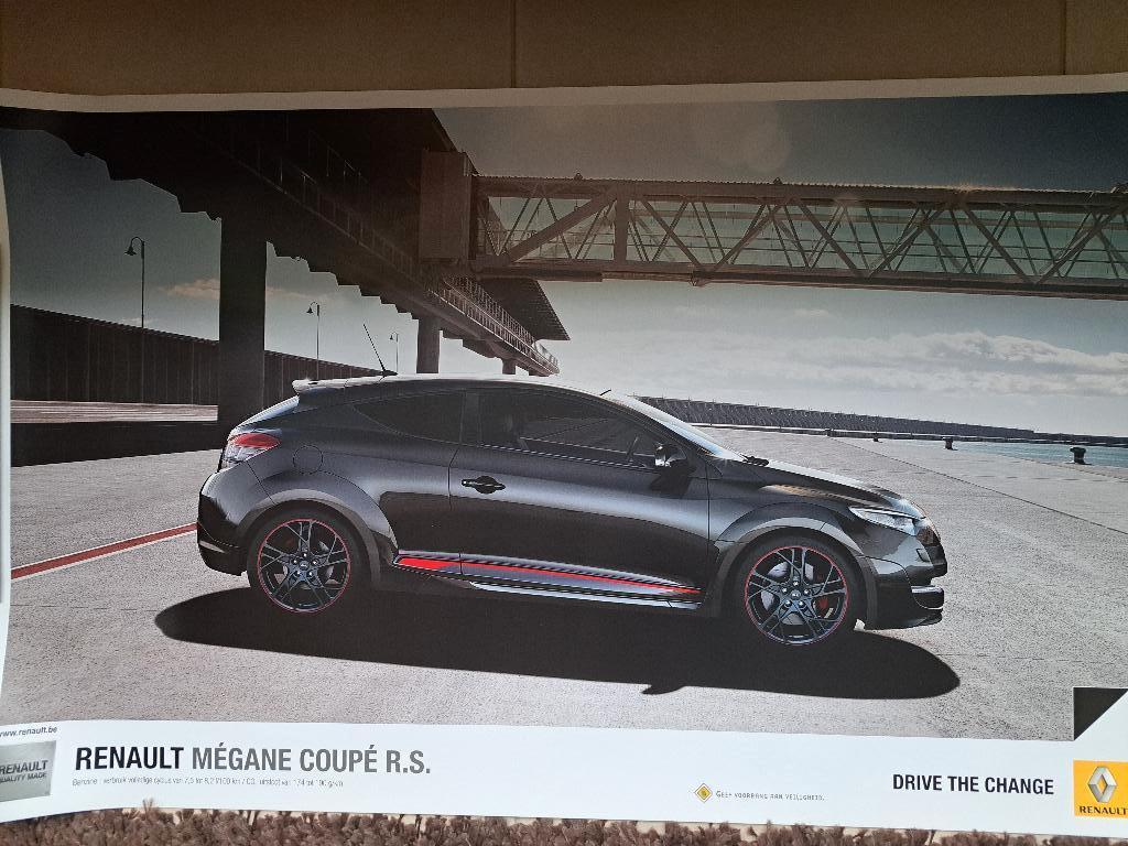 Poster Renault Mégane Coupé R.S., Boeken, Auto's | Folders en Tijdschriften, Ophalen of Verzenden, Zo goed als nieuw, Renault