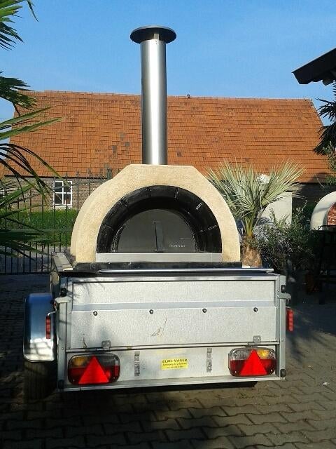 Pizzaoven TE HUUR op aanhangwagen, Enlèvement, Utilisé