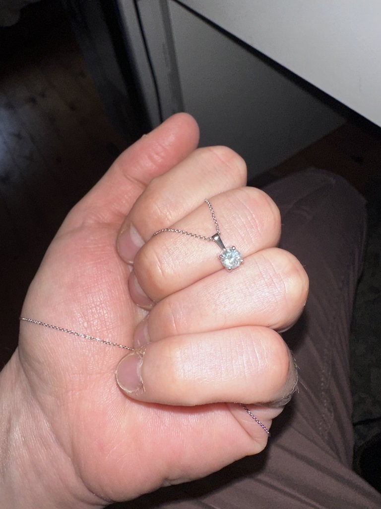 Collier Diamant Naturel, Bijoux, Sacs & Beauté, Enlèvement ou Envoi, Comme neuf, Or, Avec pierre précieuse