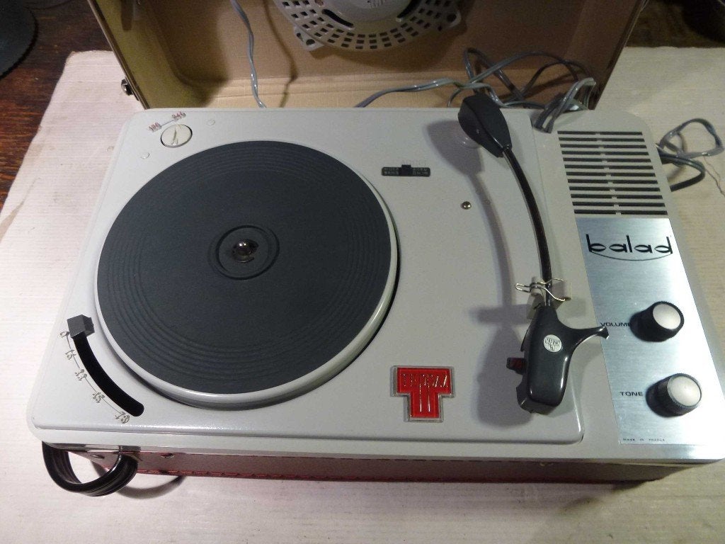 tourne disque portatif TEPPAZ BALAD (n 9 ) - Bordeaux , TV, Hi-fi & Vidéo, Enlèvement ou Envoi, Comme neuf, Tourne-disque, Autres marques