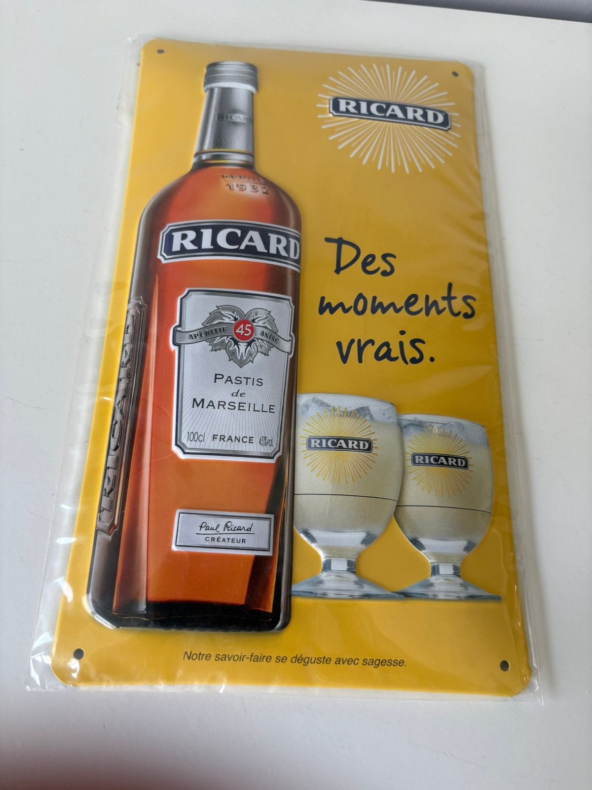 RICARD metalen plaat, Ophalen of Verzenden, Nieuw