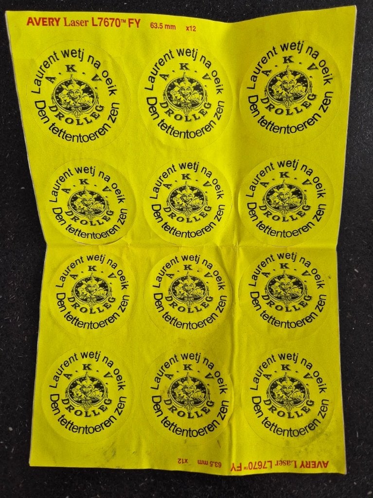 Carnaval Aalst sticker AKV Drolleg, Verzamelen, Ophalen of Verzenden