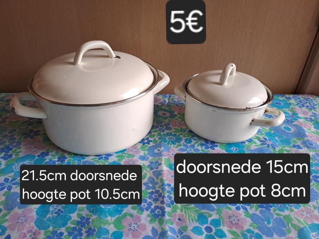 Emaille kookpotten, Huis en Inrichting, Keuken | Potten en Pannen, Ophalen