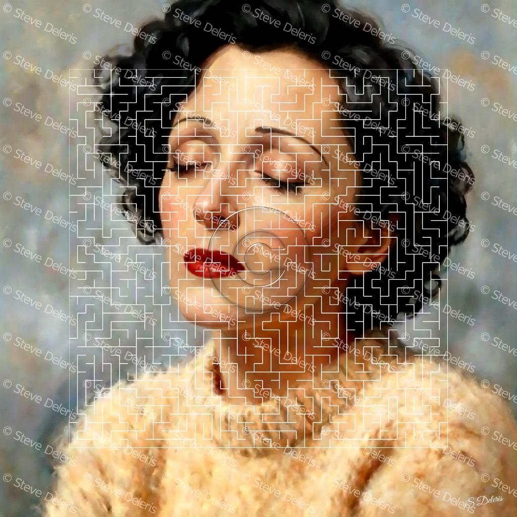 Schilderij op acryldoek Edith Piaf (La Môme) 60x60 cm, Verzenden