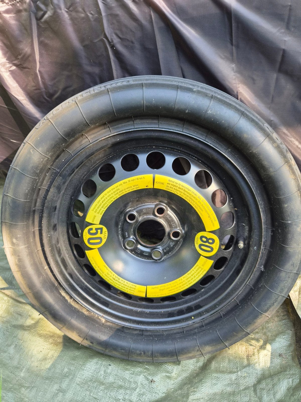Roue de secours galet 5 x 100 Vw audi, Autos : Pièces & Accessoires, Pneus & Jantes