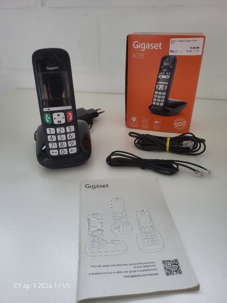 Gigaset A735 draadloze telefoon – compleet en in nieuwstaat, Ophalen of Verzenden, Gebruikt