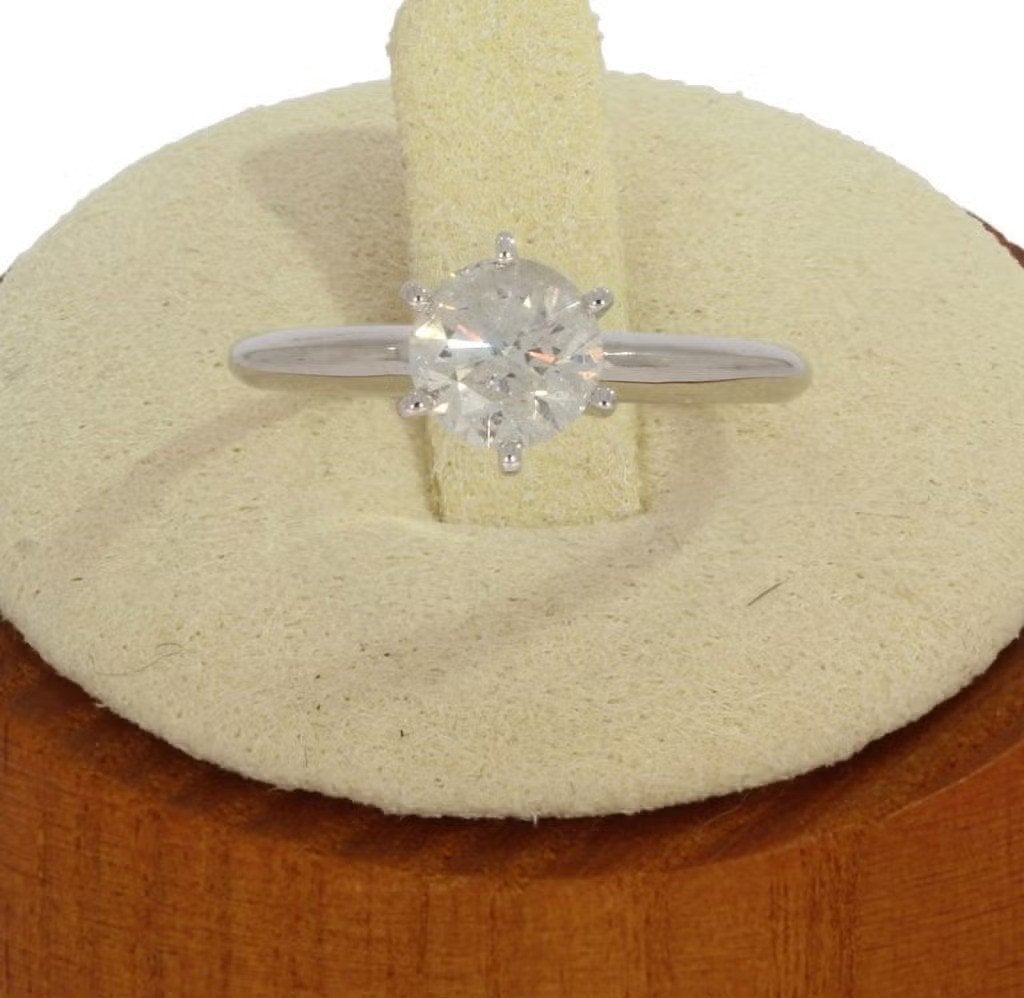 Grote diamant 0,90ct briljant 14k luxe ring goud dame liefde, Ophalen of Verzenden, Zo goed als nieuw, Dame of Heer, Met edelsteen