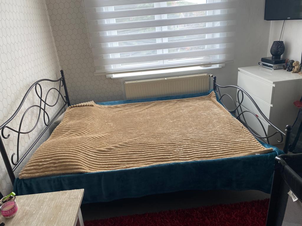 Ijzeren bed 1,60x 200, Enlèvement, Comme neuf