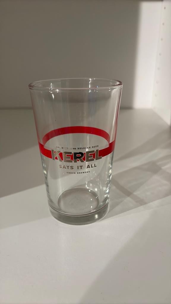 Glas Kerel, Verzamelen, Ophalen of Verzenden, Zo goed als nieuw, Bierglas