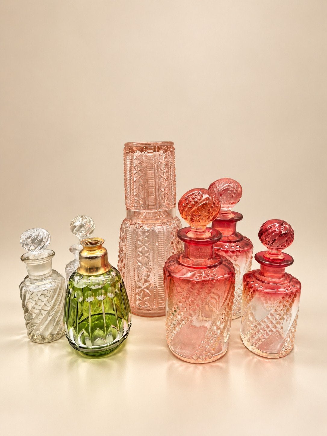 Baccarat Serpentine & Bambous Tors – Scailmont, 8 pièces, Enlèvement ou Envoi