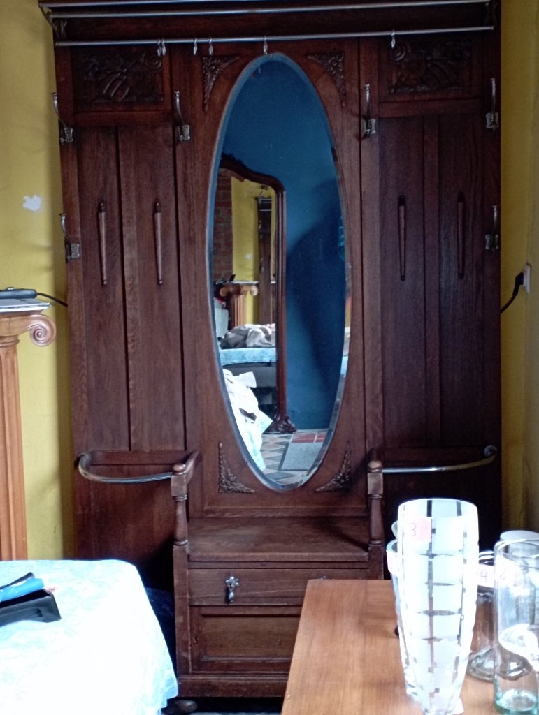 Porte manteaux en chêne, Enlèvement, Utilisé, Bois, Portemanteau sur pied