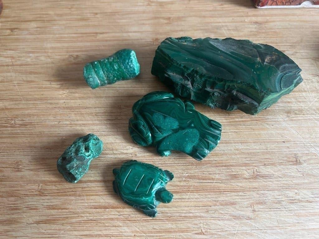 Pièces en malachite des années 1960 (Congo), Collections, Enlèvement ou Envoi, Minéral