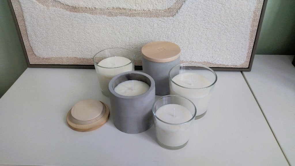 Kaarsen van natuurlijkse sojawas, Ophalen, Nieuw, Glas, Kaars