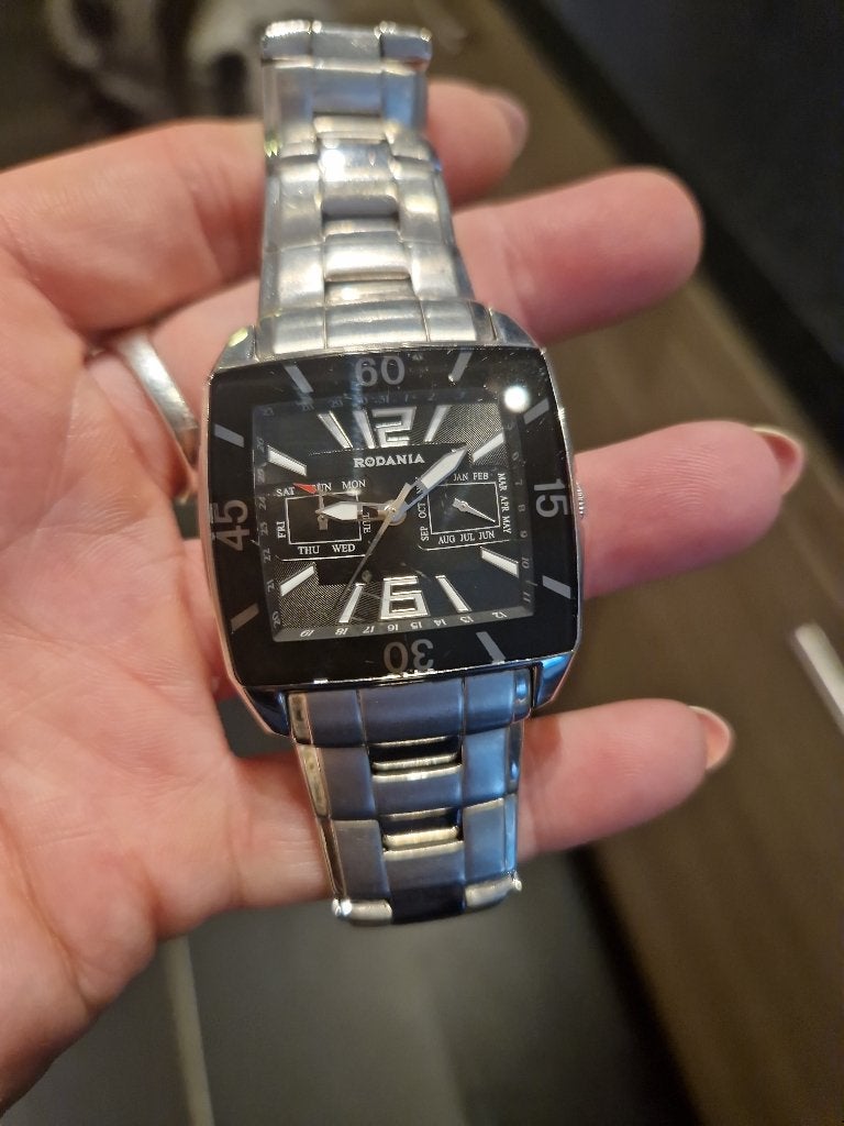 Montre rodania, Handtassen en Accessoires, Horloges | Heren, Overige merken, Staal, Staal, Polshorloge