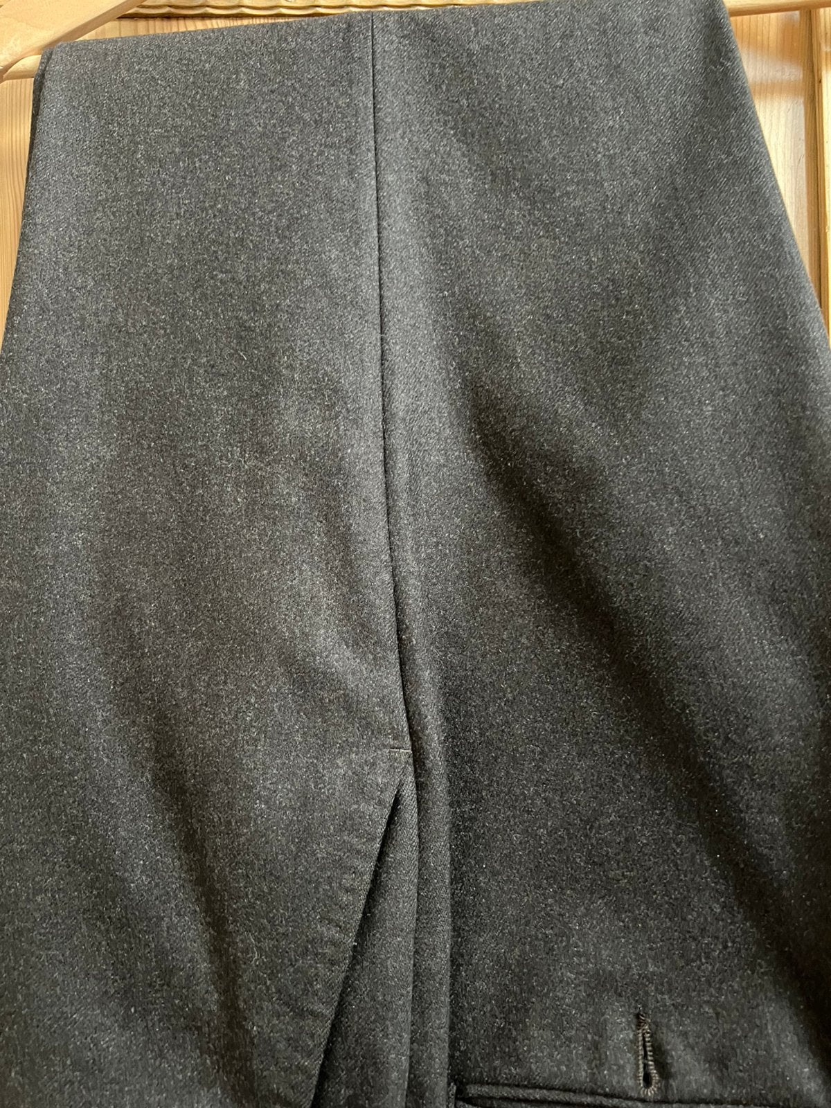 Broek in puur wol Stijn Helsen, donkerbruin/grijs, Ophalen, Zo goed als nieuw, Overige maten, Bruin