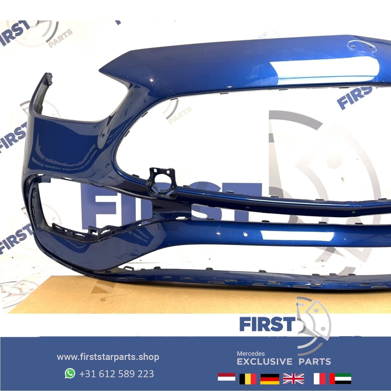 W206 AMG VOORBUMPER 2021-2024 BLAUW Mercedes C Klasse origin, Utilisé, -, Avant, -