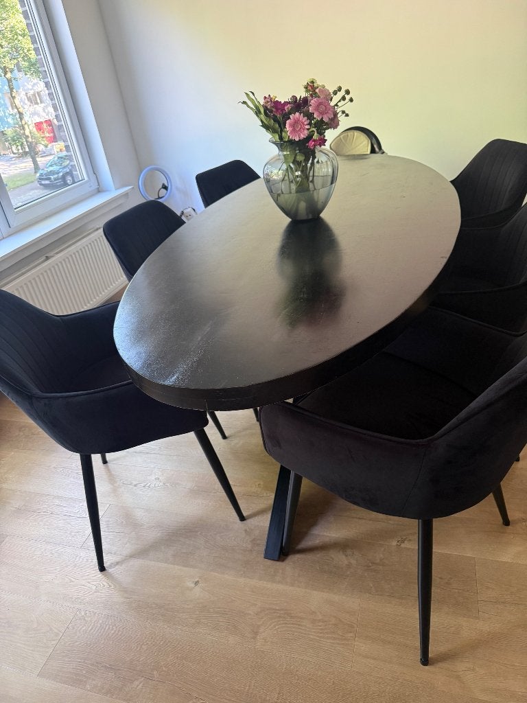 Eetkamer, Huis en Inrichting, Ophalen, Gebruikt, 4 tot 6 stoelen
