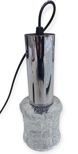 Grande lampe suspendue en cascade des années 70, Enlèvement ou Envoi, B, Verre, B