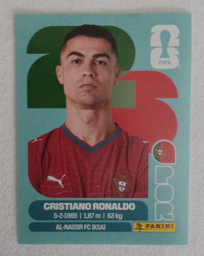Sticker Cristiano Ronaldo - WK 2026, Ophalen of Verzenden, Zo goed als nieuw, Sticker
