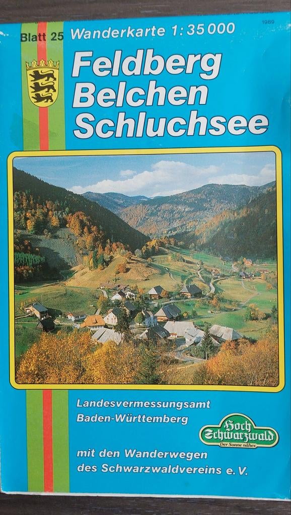 Feldberg,Belchen, Schluchsee,zwarte woud wandelkaart, Ophalen of Verzenden