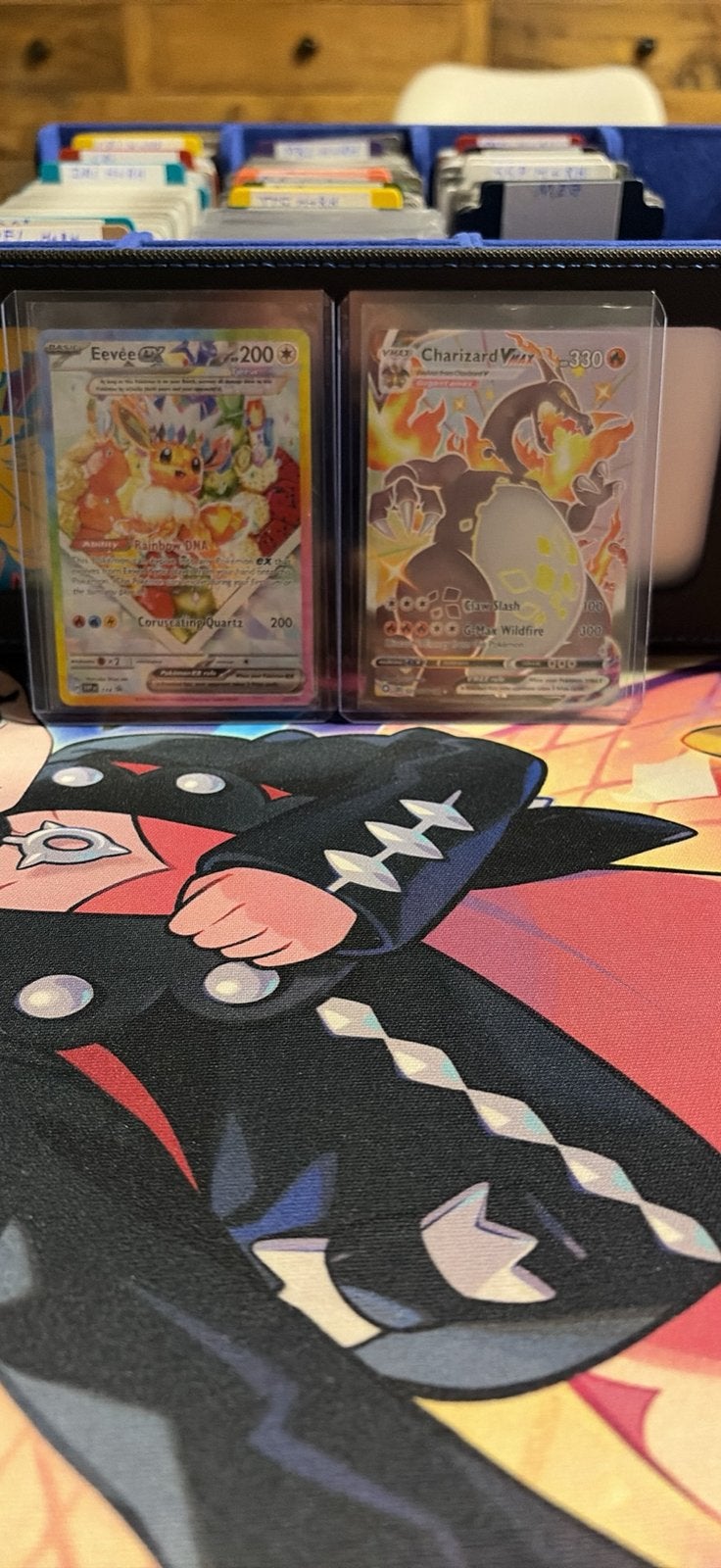 Eevee ex en charizard vmax, Verzamelen, Ophalen of Verzenden, Zo goed als nieuw