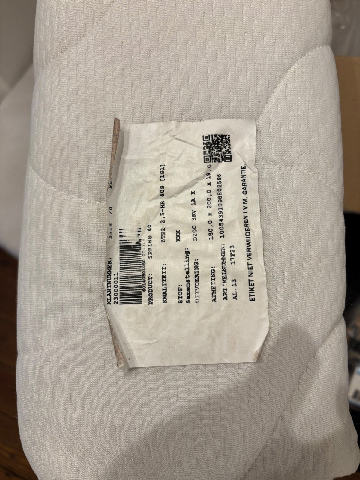 Gratis Matras, Matelas, Enlèvement, Utilisé, 180 cm
