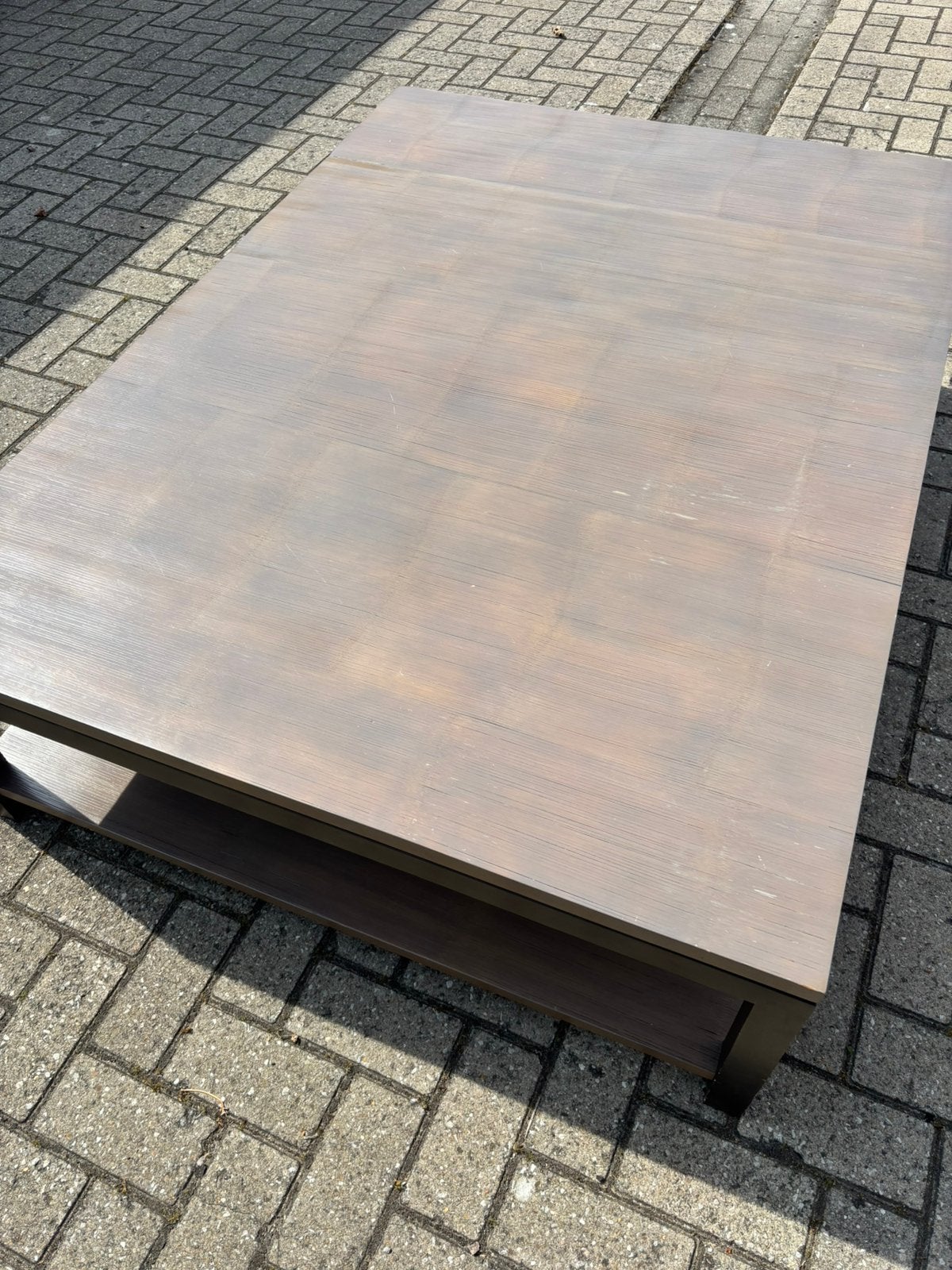 💜 Vintage design bamboe salontafel Flamant?, Ophalen, Gebruikt, Rechthoekig
