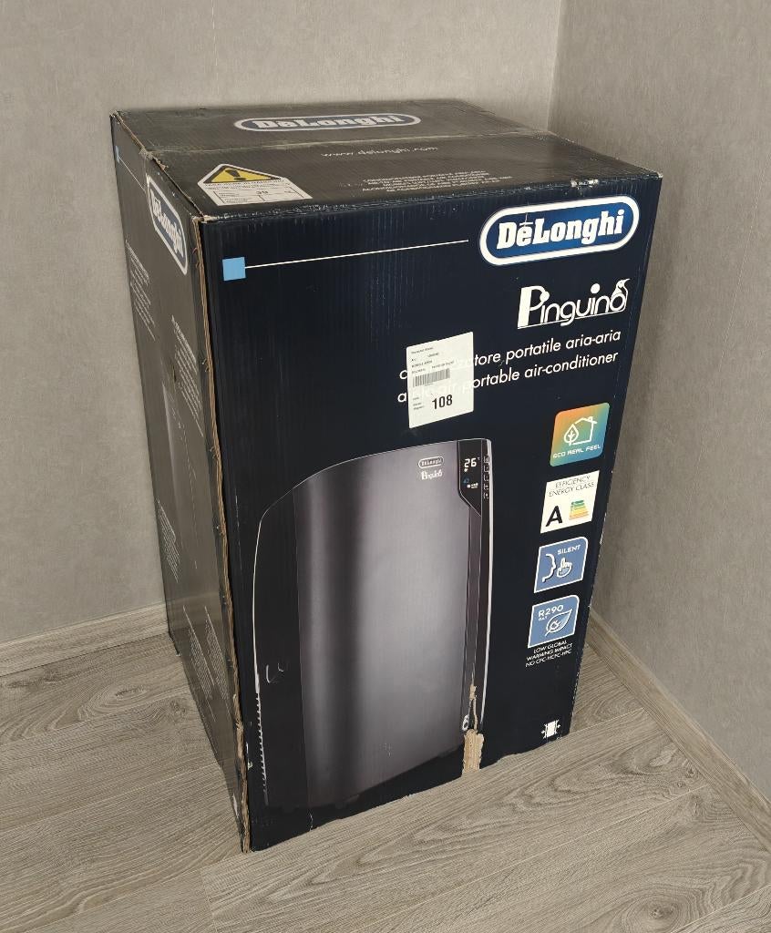 Nieuw: Mobiele airco Delonghi Pinguino Pac EX130 zwart, Elektronische apparatuur, Airco's, Ophalen, Timer, Nieuw, 3 snelheden of meer