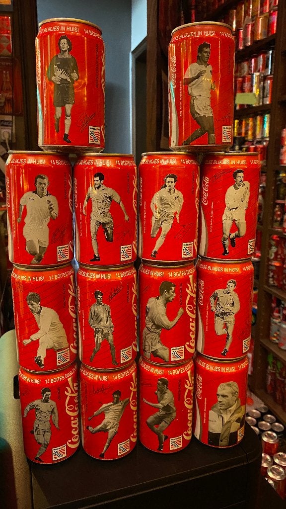 Old Red Devils Coca-Cola set uit 1994 compleet, Verzamelen, Verzenden, Gebruikt, Verpakking