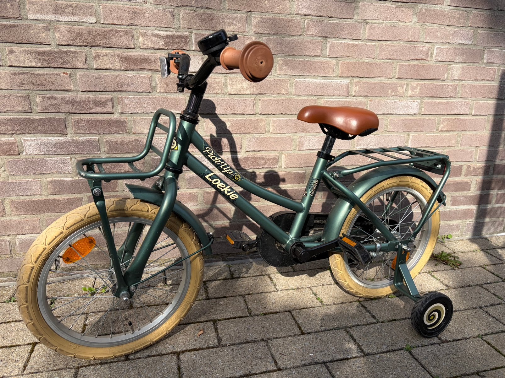 Loekie Pick Up 16” kinderfiets, Fietsen en Brommers, Ophalen, Terugtraprem, Zijwieltjes, 16 tot 20 inch