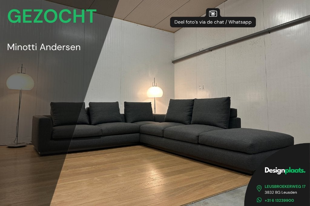 RECHERCHE: Minotti Andersen — Achat immédiat, Enlèvement ou Envoi, Banc d'angle, Design Bankstellen Minotti