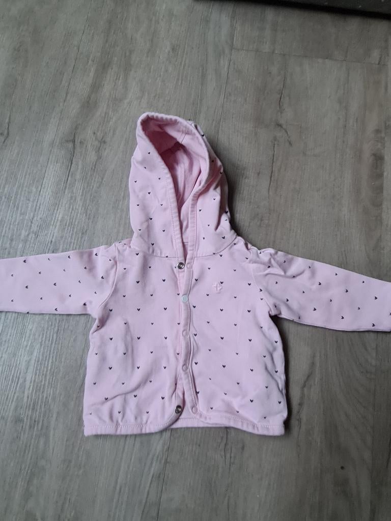 Omkeerbaar roze babyjas (Noppies) Maat 50-56, Kinderen en Baby's, Meisje, Ophalen of Verzenden, Zo goed als nieuw, Jasje